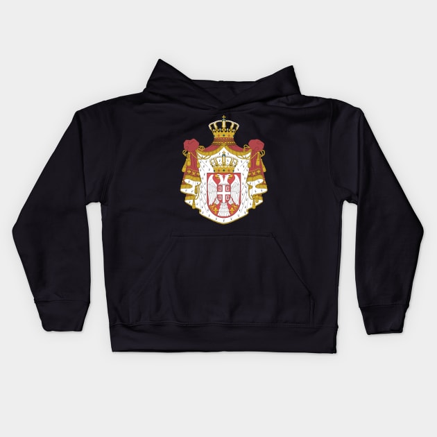 Coat of arms of Serbia Kids Hoodie by Wickedcartoons